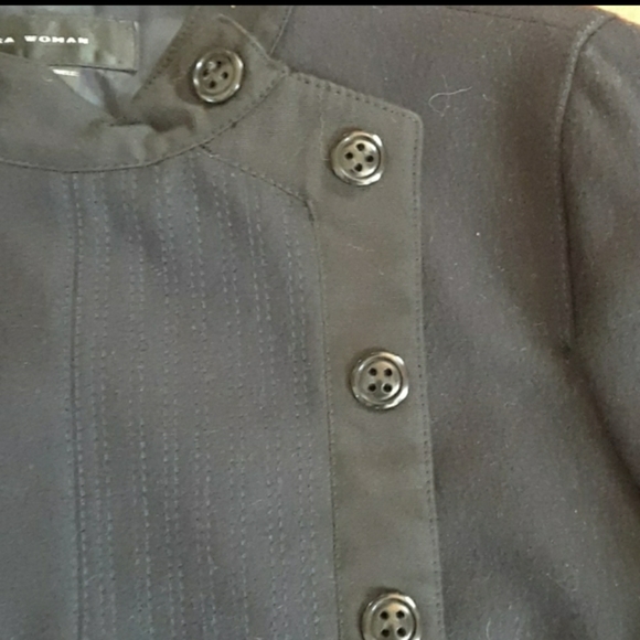 Zara EUC WOOL velvet 3/4 sleeve jacket - Picture 5 of 7